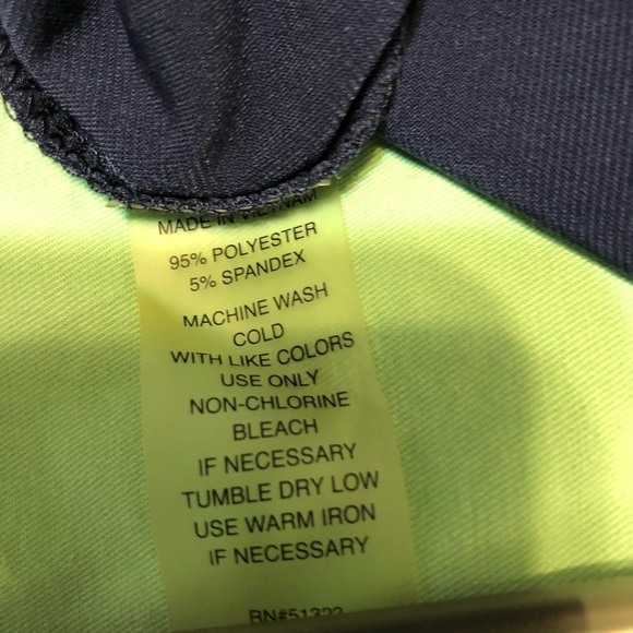 Chaus hi-lo shirt Navy lace up front sz M NWOT - Picture 8 of 8